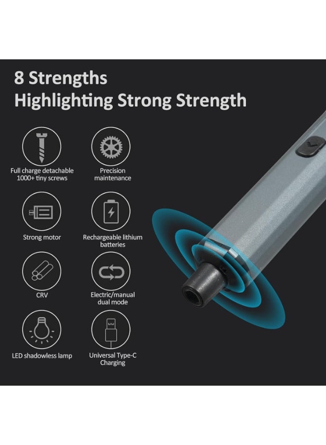 MAKINGTEC Electric Precision Screwdriver Set 68 in 1, Battery Precision Screwdriver Set with 64 Magnetic Multi-Bits, Cordless Hand Tools Kit for Phone Camera Laptop Watch Glasses and More - Image 4